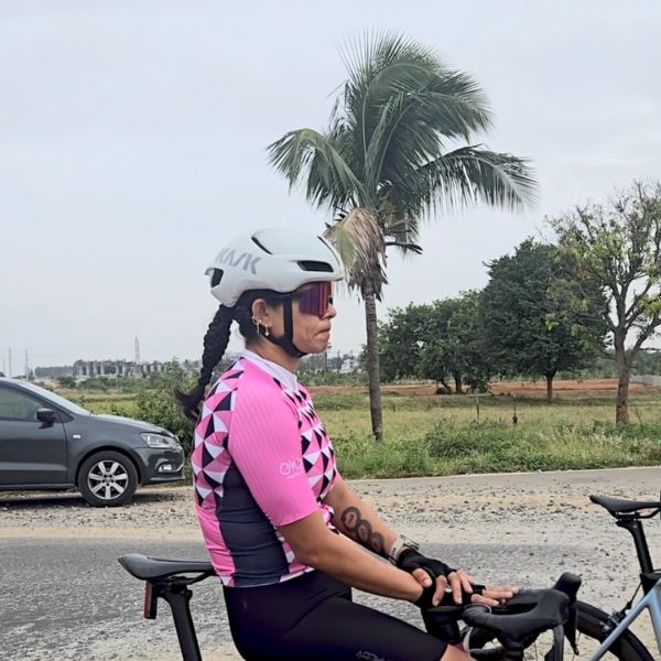 Cyclist on the road